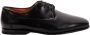 Santoni Zwarte Leren Heren Oxford Schoenen Black Heren - Thumbnail 2