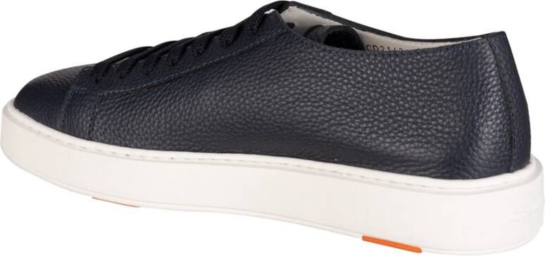 Santoni Sneakers van gestructureerd leer met uitneembare zool Blauw Heren