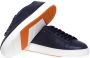 Santoni Gestructureerde Leren Sneakers Blauw Heren - Thumbnail 3