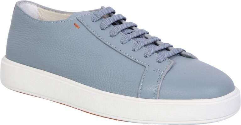 Santoni Cleanic Mart Cel C Leren Sneakers Blauw Heren