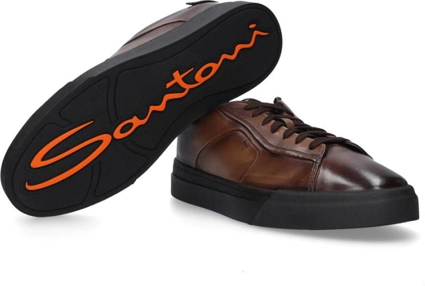 Santoni Sneakers Bruin Heren