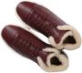 Santoni Hoge Top Sneakers 60943 Kalbsleder Rood Dames - Thumbnail 3