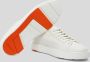 Santoni Leren Sneakers met Korrelstructuur oor Heren White Heren - Thumbnail 4