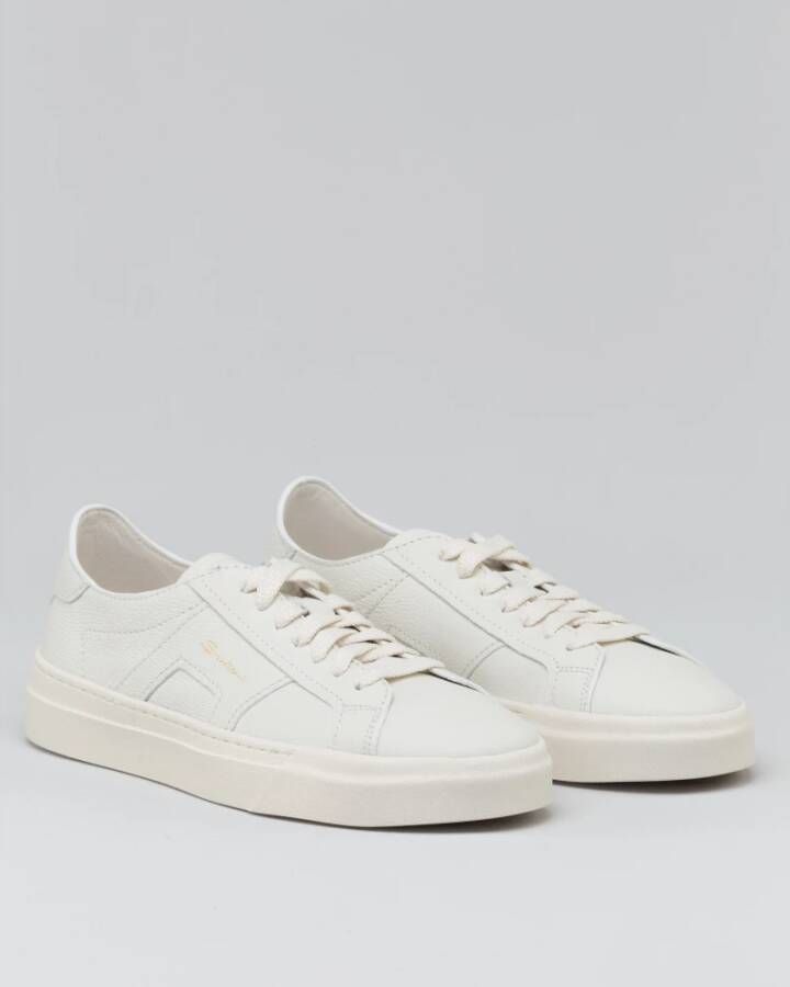Santoni DBS Leren Sneakers Blue Heren