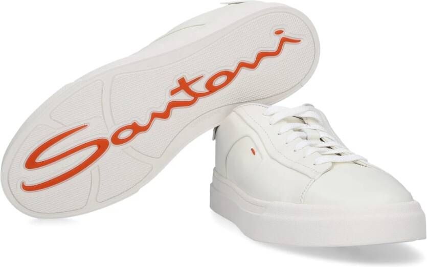 Santoni Darts Lage Sneakers Wit Heren
