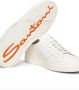 Santoni Sneakers met logo reliëf ronde neus en vetersluiting White Heren - Thumbnail 6