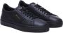 Santoni Heren leren dubbele gesp sneaker Black Heren - Thumbnail 4
