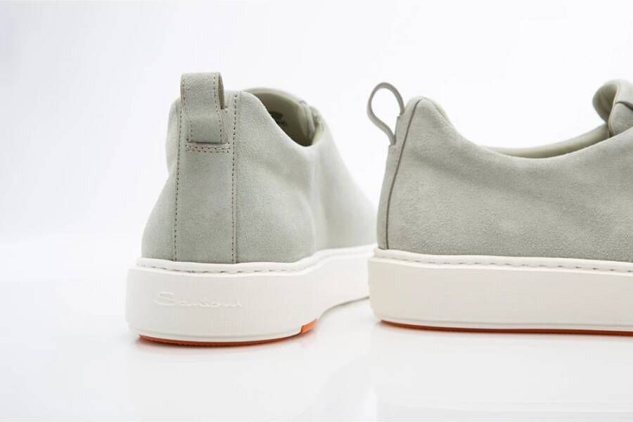 Santoni Sportieve Slip-On Sneaker Bianco Arancio Gray Heren