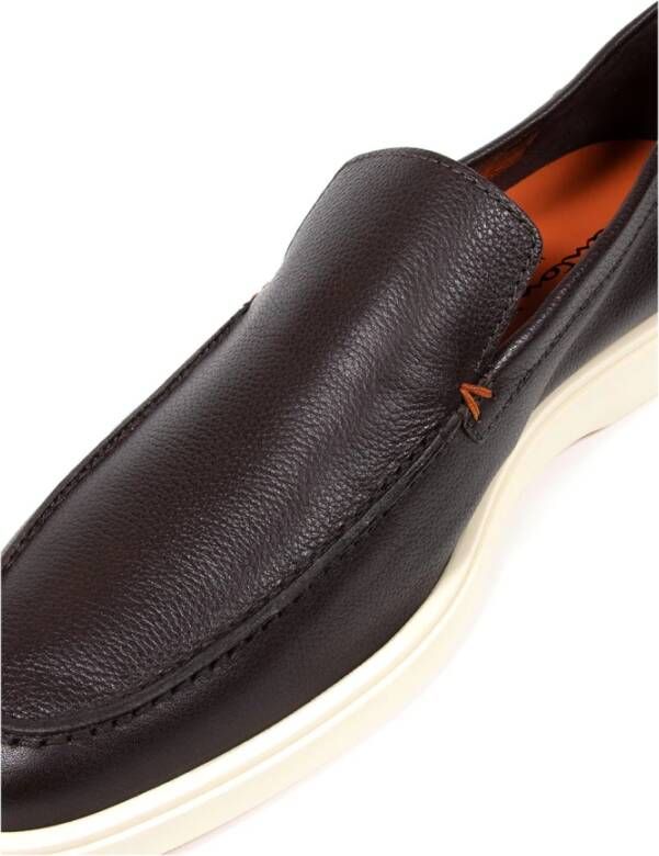 Santoni Stijlvolle Loafers voor Mannen Brown Heren