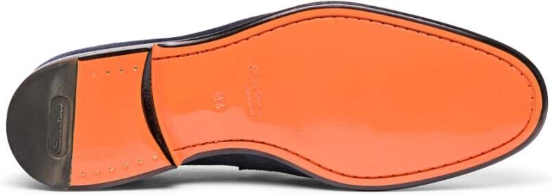 Santoni Suède Loafer voor Heren Brown Heren