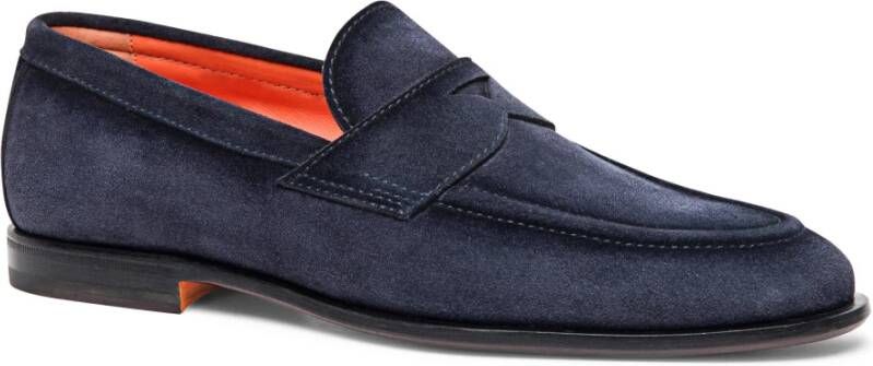 Santoni Suède Loafer voor Heren Brown Heren