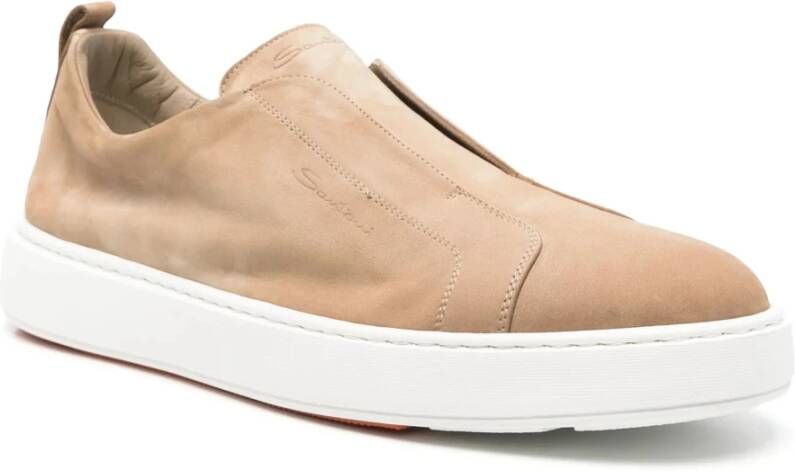 Santoni Suede Laceless Sneakers