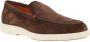 Santoni Suède Loafers met Rubberen Zool Brown Heren - Thumbnail 3