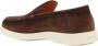 Santoni Suède Loafers met Rubberen Zool Brown Heren - Thumbnail 4