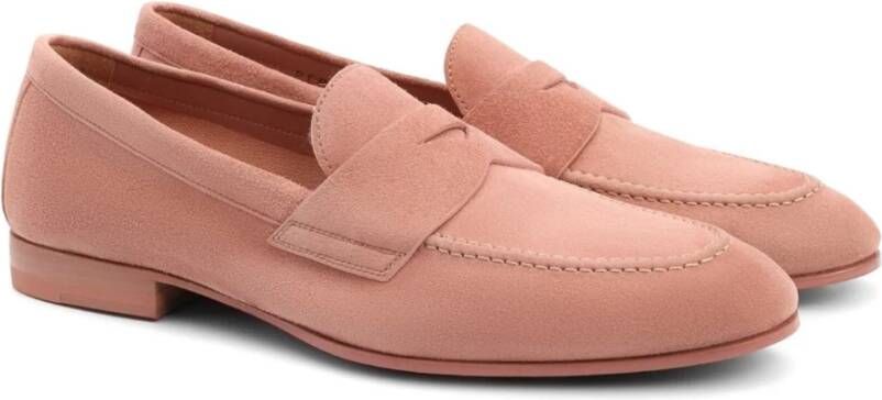 Santoni Suede Loafers Pink Dames