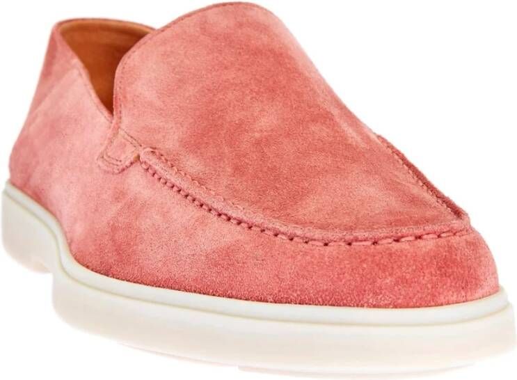 Santoni Suede Loafers Red Dames