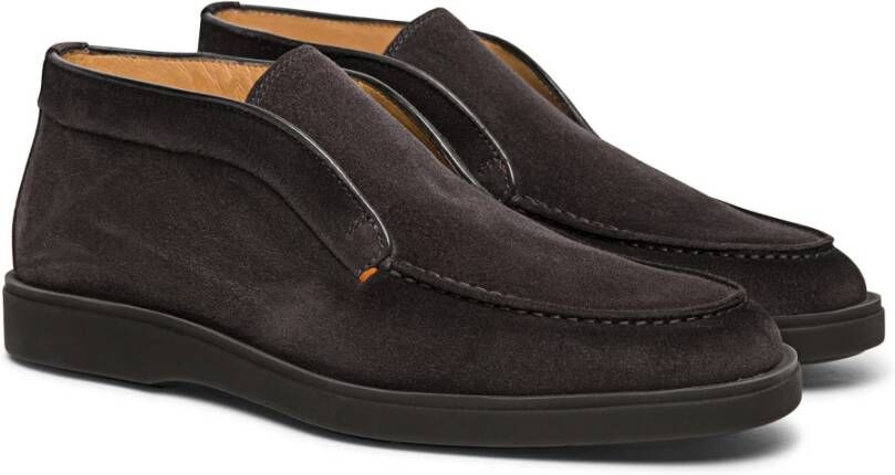 Santoni Suede Woestijnlaars voor Mannen Gray Heren