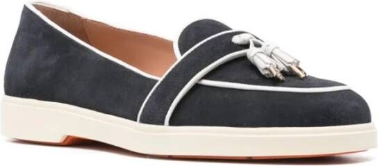 Santoni Tassel Suede Loafers