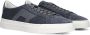 SANTONI Lage Sneakers Heren Velvet Sneaker Maat: 44 Materiaal: Velvet Kleur: Blauw - Thumbnail 2