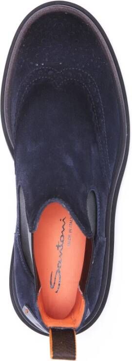 Santoni Verfijnde Blauwe Chelsea Boots