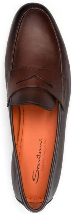 Santoni Vintage Bruine Suède Loafers Brown Heren