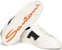Santoni Witte Lage Sneakers van Leer met Dubbele Gesp Detail White Heren - Thumbnail 3