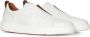Santoni Witte Slip-On Sneakers met Tan Detail White Heren - Thumbnail 12