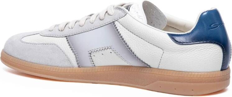 Santoni Witte Sneakers Elegant Ontwerp