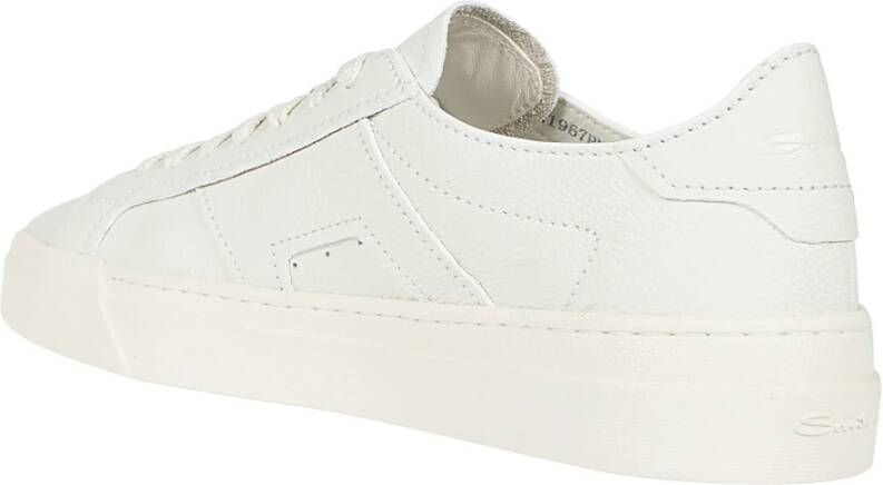 Santoni Witte Sneakers Stijlvol en Trendy White Heren