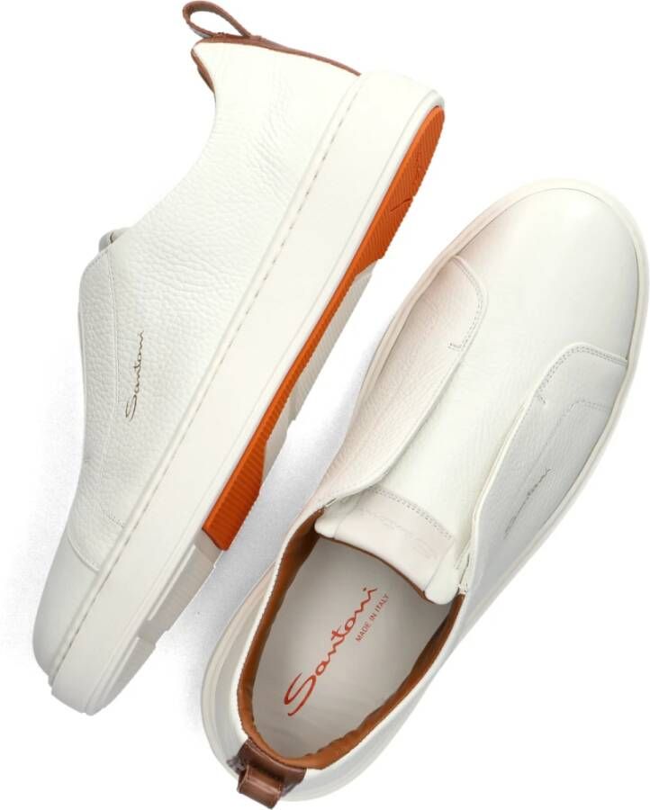 Santoni Witte Sneakers White Heren