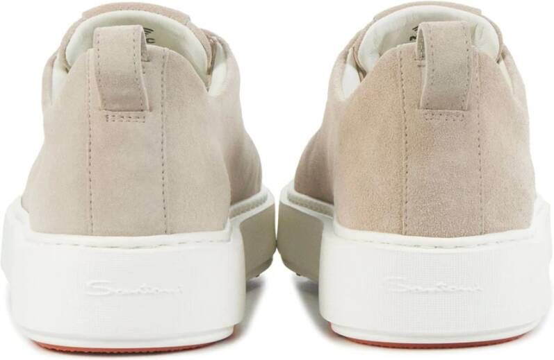 Santoni Zand Suede Sneakers Beige Dames