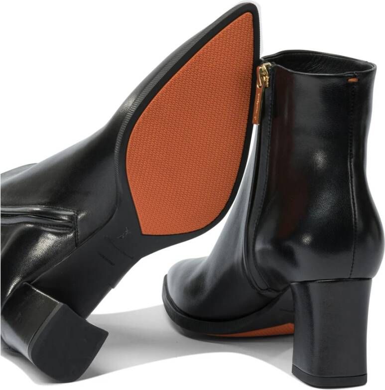 Santoni Zwarte enkellaarzen voor vrouwen