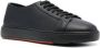 Santoni Zwarte Korrelige Leren Sneakers Flatform Zool - Thumbnail 2