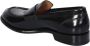 Santoni Zwarte leren loafers - Thumbnail 2