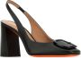 Santoni Zwarte Leren Peaches Pumps - Thumbnail 2