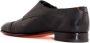 Santoni Zwarte leren platte schoenen met dubbele gesp - Thumbnail 2