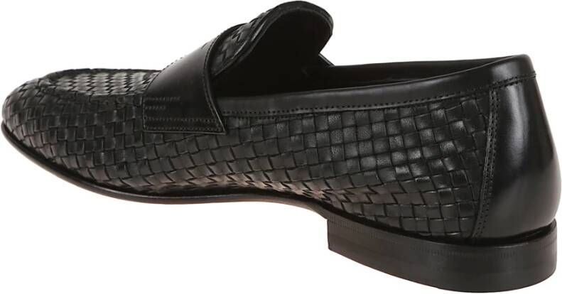 Santoni Zwarte Loafer Schoenen voor Mannen