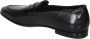 Santoni Glanzende zwarte leren instapper Black Heren - Thumbnail 2