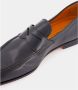 Santoni Zwarte Penny Leren Loafers - Thumbnail 2