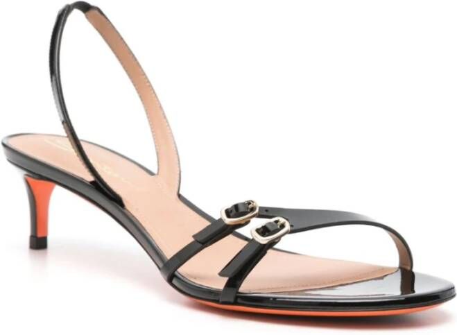 Santoni Zwarte Sandalen voor Vrouwen