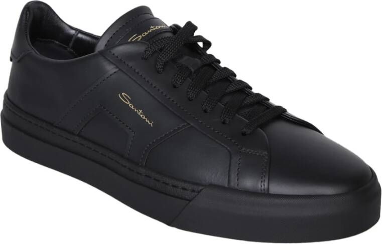 Santoni Zwarte Sneakers Ss24 Black Heren