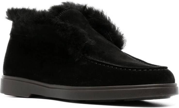 Santoni Zwarte Sneakers voor Vrouwen Aw25