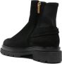 Santoni Zwarte Suède Elastische Laars - Thumbnail 2