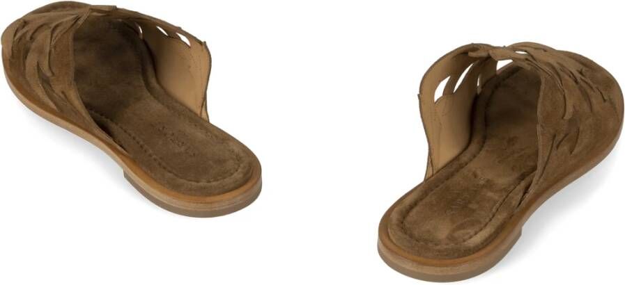 Sartore Chamois Suede Muiltjes Ronde Neus