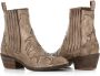 Sartore Rope Leren Texaanse Cowboylaarzen Brown Dames - Thumbnail 2