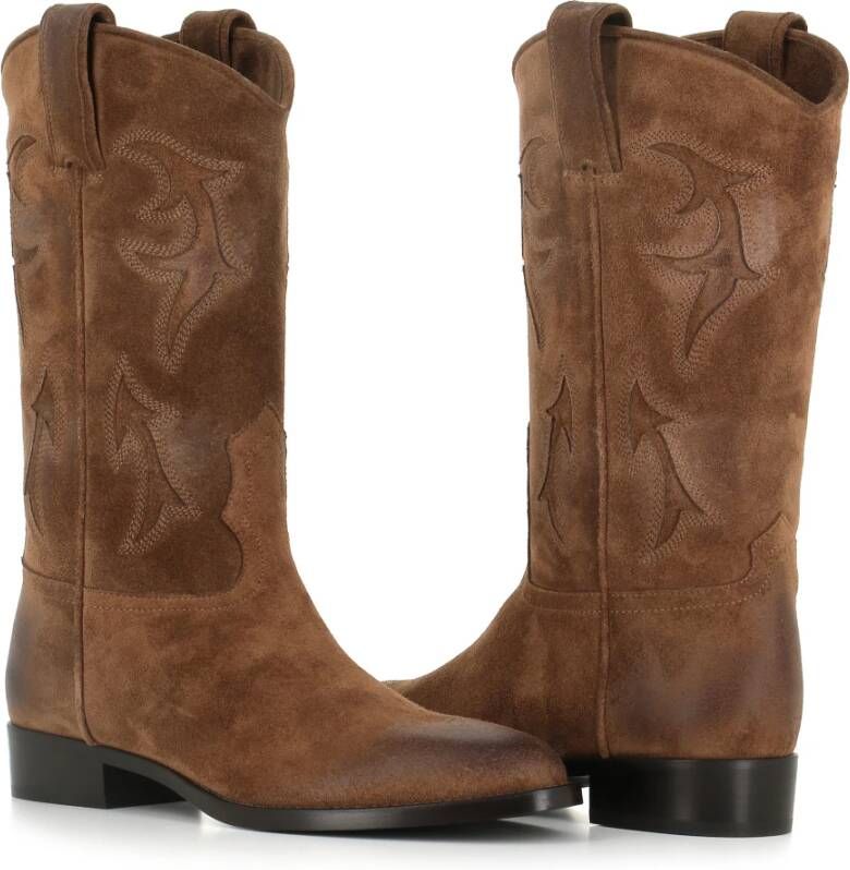 Sartore Vintage suède dameslaarzen Brown Dames