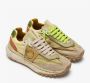Satorisan Dharma Linen Casual Sneakers Unisex Vintage Leer en linnen Sneakers Kleur Psychadelic Khaki - Thumbnail 3