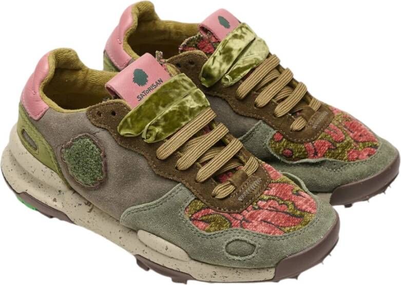 Satorisan Groene Sneaker Chacrona Suede Green Dames