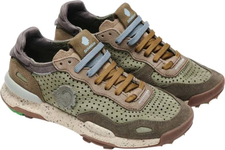 Satorisan Groene Sneakers voor Heren Multicolor Heren