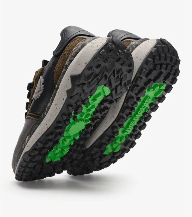 Satorisan Zwarte Leren Sneakers met Metta Love Zool Black Heren